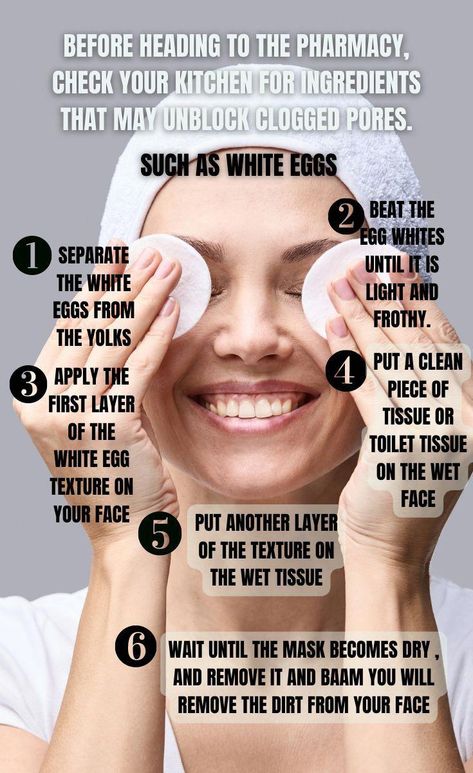 #BestWayToRemoveBackHair Deep Cleansing Face Mask Diy, Egg White Face Mask For Blackheads, Deep Clean Face Pore Cleansing Diy, Pore Cleansing Mask Diy, Deep Clean Face, Deep Pore Cleaning, Face Cleaning Routine, Egg Face Mask, Egg White Mask