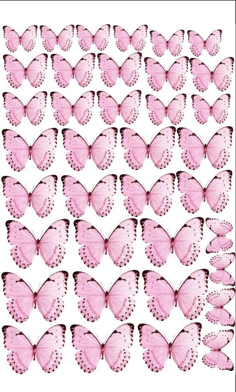 Butterfly Printable Template Prints, Butterfly Printable Template, Photo Cake Topper, Printable Games For Kids, Butterfly Cake Topper, Peppa Pig Birthday Party, Food Art Photography, Fairy Garden Crafts, Birthday Cake Topper Printable