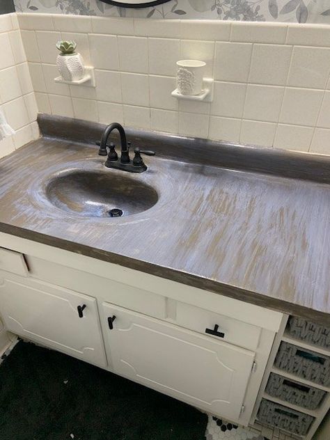 Bathroom Vanity Update, Counter Makeover, Vanity Update, Diy Concrete Counter, Faux Marble Countertop, Diy Cabinet Doors, Shelf Cover, Vanity Makeover, Diy Bathroom Makeover