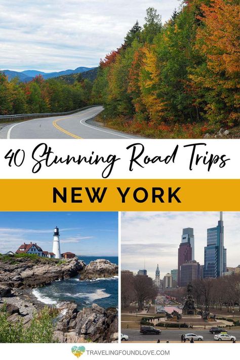 40 Perfect Road Trips from New York City to Take - Traveling Found Love New York Road Trip, Ny Travel Guide, New York Itinerary, New York Bucket List, Best Road Trips, Ultimate Road Trip, East Coast Road Trip, Ny Trip, Perfect Road Trip