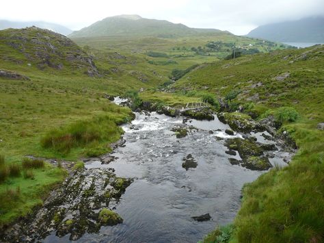 Mountain stream on Killary fjord Ireland Mountains, Skerries Ireland, Killary Fjord, County Roscommon Ireland, Slieve Bloom Mountains Ireland, Mountain Stream, Water