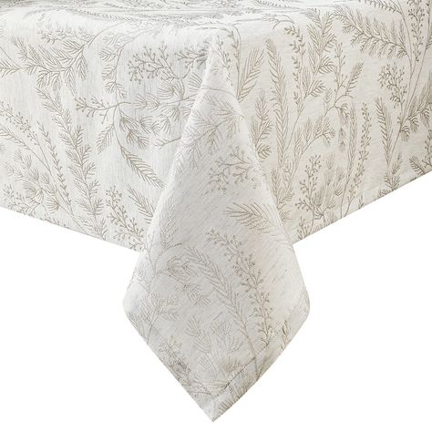 PRICES MAY VARY. ✅ PRACTICAL DESIGN: This table cloths is designed in jacquard phoenix tail fern pattern, the seamless envelope corner crafts to improves product durability, while the surface water repellent coating to prevent liquids. ✅ HIGH QUALITY MATERIALS: Our tablecloth are crafted from10% natural flax and 90% durable polyester blend fabric; Plain embroidered patterns and delicate touch of linen which gives it a Luxurious and chic charm of the dining table ✅ SIZE AND CARE: Measures 60" Wid Floral Table Cloth, Phoenix Tail, Dining Room Tablecloth, Rectangle Tables, Dining Table Sizes, Embroidered Patterns, Fern Pattern, Damask Tablecloth, Wrinkled Clothes