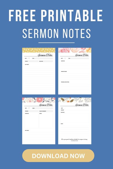 Download FREE Printable Sermon Notes Sermon notes | Christian Printables | Christian Living | Faith Journal | Faith Printables Free Christian Printables, Free Sermons, Faith Journal, Free Bible Study, Devotional Journal, Christian Journaling, Notes Journal, Printable Bookmarks, Sermon Notes