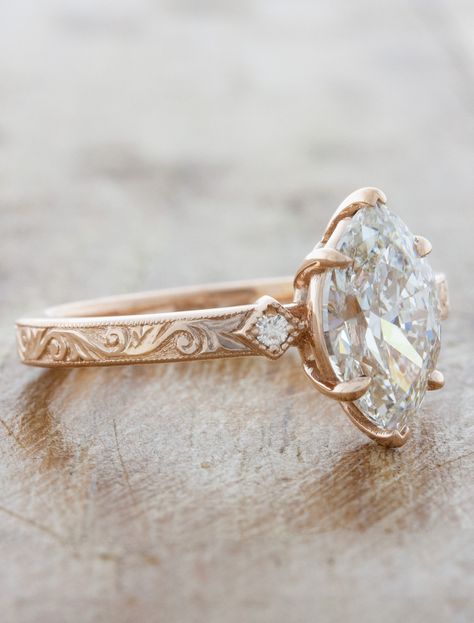 Pretty Engagement Rings, Victorian Engagement Rings, Marquise Diamond Engagement Ring, Cute Engagement Rings, Filigree Engagement Ring, Vintage Engagement Rings Unique, Engagement Rings Marquise, Dream Engagement Rings, Rose Gold Band