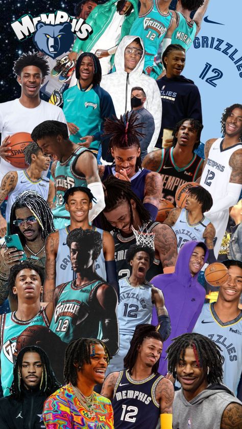 Ja Marant, Ja Morant Collage Wallpaper, Ja Morant Wallpaper Iphone Dunk, Ja Morant Wallpaper Iphone Ios 16, Ja Morant Collage, Ja Morant Cover Photo, Nba Aesthetic Wallpaper Ja Morant, Ja Morant Style, Basketball Pictures Poses