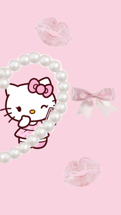 #wallpaper #pink #coquette #pastel #bow #lips #pearls #heart Bow Lips, Buu Monster Inc, Bow Wallpaper Iphone, Pink Wallpaper Hello Kitty, Images Hello Kitty, Hello Kitty Videos, Hello Kitty Bow, Walpaper Hello Kitty, Bow Wallpaper