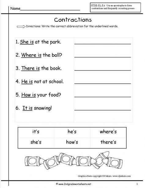 Contractions Worksheet, Writing Sentences Kindergarten, 1st Grade Writing Worksheets, Writing Sentences Worksheets, Halloween Math Worksheets, Punctuation Worksheets, 2nd Grade Writing, 1st Grade Science, First Grade Worksheets