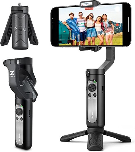 Amazon.com: Gimbal Stabilizer for Smartphone, 3-Axis Phone stabilizer with Tripod, Foldable Phone Gimbal for Android and iPhone 14 PRO MAX, Stabilizer for Video Recording with 600° Auto Rotation - hohem iSteady X : Cell Phones & Accessories Dolly Zoom, Focus Wheel, Low Angle Shot, Foldable Phone, Gimbal Stabilizer, Phone Tripod, Keep The Lights On, Smartphone Accessories, Iphone Pro