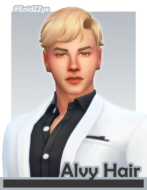 EnidZZyx — Alvy Hair Short Male Hair, Short Male, Male Hair, Sims Hair, Best Mods, World Of Tanks, Sims4 Cc, Cc Sims, Sims Mods