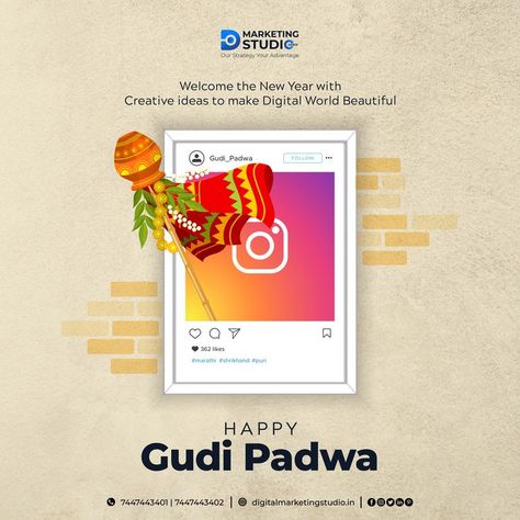 May God bless you with Peace and Good Luck and Success this Gudi Padwa, and all through the year. . . #gudipadwa #marathifestival #festival #wishes #dms #digitalmarketing #digitalmarketingstudiogenixllp #DMSGenixLLP #digitalstudio Gudi Padwa Creative, Festival Wishes, Gudi Padwa, Digital Marketing Design, Creative Poster, Creative Poster Design, Creative Posters, Creative Ads, God Bless You