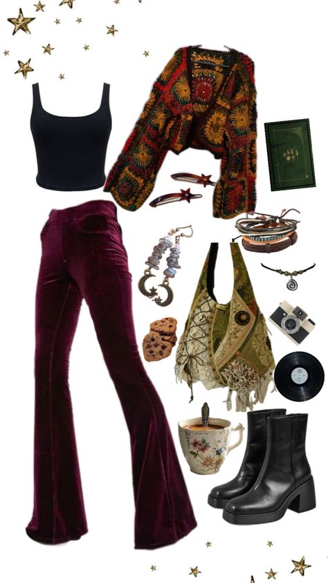 Artsy Outfit, I'm With The Band, Whimsical Fashion, Alternative Outfits, Outfit Inspo Fall, Dream Clothes, 70s Fashion, Aesthetic Fashion, Boho Outfits