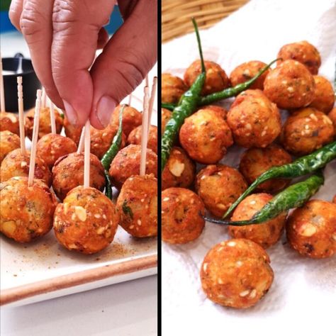 Vada Pav Balls | Party Snacks Recipes | Snacks and Appetizer Recipes - Foods And Flavors Indian Veg Appetizers For Party, Indian Party Snacks, Indian Appetizers For Party, Indian Snacks For Party, Veg Appetizers, Frankie Recipe, Vegetable Cutlets, Hot Snacks, Indian Appetizers