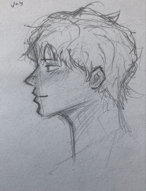 Easy Profile Drawing, Half Face Art Drawings, Guys Side Profile Drawing, Face Sketch Side Profile, Anime Side Profile Sketch, Drawing Boys Faces, Boys Face Drawing, Boy Side Profile Drawing, Boys Drawing Easy