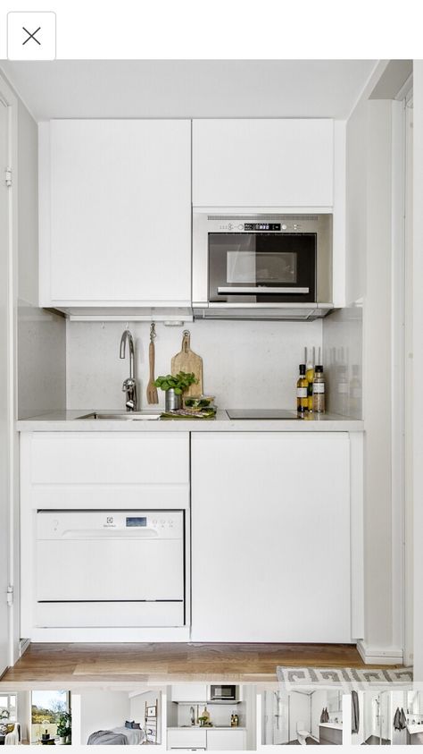 Small Kitchen Design Apartment, Kitchenette Design, Apartemen Studio, Compact Kitchen Design, Small Kitchenette, Tiny Kitchen Design, Small Apartment Kitchen, Small Apartment Design, Tiny House Kitchen