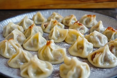 Manti Turkish Homemade Lamb Dumplings 1 Mexican Dumplings, Manti Turkish, Lamb Dumplings, Lamb Mince Recipes, Ground Lamb Recipes, Ground Meat Recipes, Mint Sauce, Mince Recipes, Sweet Chilli Sauce