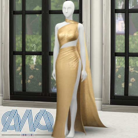 MANDY​ CHANAPON - Gold Drap... - Create a Sim - The Sims 4 - CurseForge Sims 4 Cc Marilyn Monroe Dress, Sims 4 Evening Gown, Sims 4 Gold Furniture Cc, Sims 4 Gold Cc, Sims 4 Couture Cc, Sims 4 Gossip Girl Cc, Sims 4 Red Carpet Cc, Sims 4 Couture, Sims 4 Curseforge