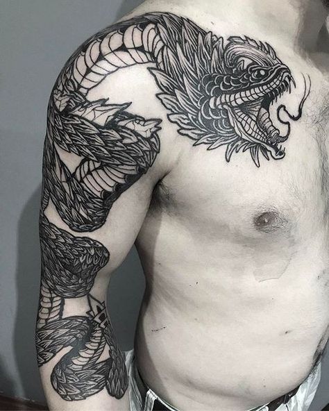 Quetzalcoatl Tattoo, Inside Of Arm Tattoo, Tattoo Placement Arm, 42 Tattoo, Dragon Tattoos For Men, Back Of Arm Tattoo, Snake Tattoo Design, Tattoo Inspiration Men, Dragon Tattoos