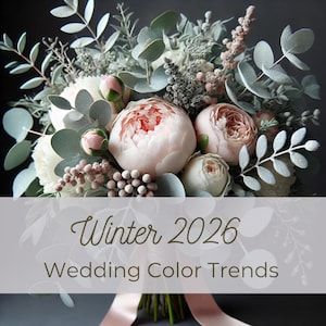 Are you planning a winter wedding or simply seeking seasonal inspiration for your next event? Our Winter 2026 Color Groups Trend List is here to help you craft a stunning palette with ease! This curated list includes the hottest color trends for the upcoming season, along with hex codes to ensure you get the perfect shade every time. Fall Winter Wedding Bouquet, Winter White Wedding Flowers, Winter Wedding Colors Schemes, Winter Wedding Colour Schemes, February Wedding Flowers, Pink Winter Wedding, March Wedding Flowers, February Wedding Colors, January Wedding Colors