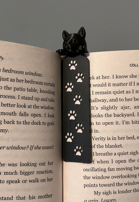 Introducing our adorable Cat Bookmark - the purr-fect companion for your reading adventures! Complete with little paw marks and a cute silhouette that peeks out from the pages, this bookmark is sure to bring joy to every book and cat lover's heart. Our cat bookmark is both lightweight and sturdy, ensuring it stays put while you dive into your favourite stories.  🌟 Thoughtful Gift: Gift this to your book loving friends and loved ones. 🌟 Material: Our PLA plastic is made from renewable resources 3d Bookmarks, Matching Bookmarks, Book And Cat, Cute Silhouette, Cat Bookmark, Peeking Cat, Reading Adventure, Loving Friends, Gifts For Readers