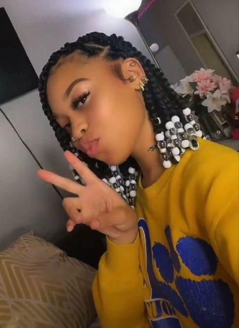 Weave Hairstyles Braided, Natural Braided Hairstyles, Short Box Braids Hairstyles, Quick Natural Hair Styles, Cute Braided Hairstyles, Braided Hairstyles For Teens, Girls Natural Hairstyles, Cute Box Braids Hairstyles, Quick Braided Hairstyles