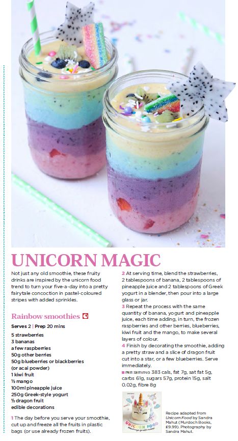 Unicorn Food Healthy, Unicorn Mac And Cheese, Unicorn Mocktail, Unicorn Smoothie, Rainbow Smoothie Recipes, Unicorn Recipes, Unicorn Drink, Easter Candy Recipes, Rainbow Smoothie