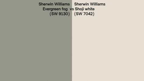 6 Colors That Pair With SW Evergreen Fog - A House in the Hills Evergreen Fog And Natural Linen, Evergreen Fog On Cabinets, Swiss Coffee And Evergreen Fog, Colors That Compliment Evergreen Fog, Evergreen Fog And Alabaster White, Evergreen Fog And Pure White, Evergreen Fog Shiplap Wall, Evergreen Fog With Revere Pewter, Sherwin Williams Fog