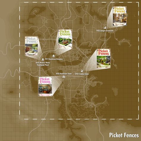 Picket Fences | Fallout Wiki | Fandom Fallout 4 Magazines, Fallout 4 Locations, Fallout 4 Map, Fallout Map, Fallout 4 Tips, Fallout Facts, Fallout Settlement, Fallout Lore, Fallout 4 Settlement Ideas