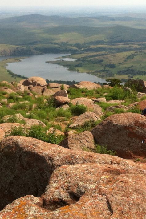 From Mt. Scott, Lawton, Oklahoma  ~AKA the Promised Land. :) Oklahoma Scenery, Oklahoma Attractions, Lawton Oklahoma, Fort Sill, Wichita Mountains, Oklahoma History, Travel Oklahoma, Promised Land, Wild Nature