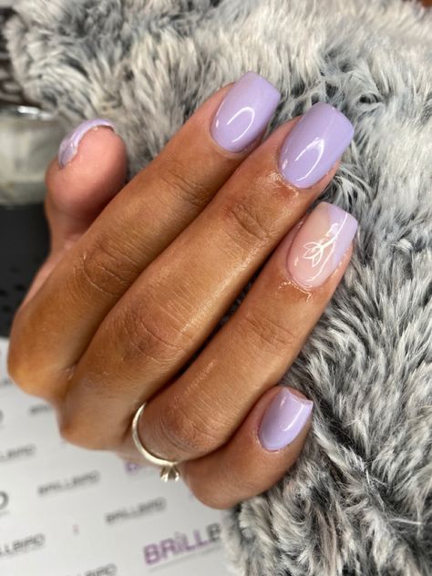 Pastel Square Nails, Simple Spring Nails Short, Cute Spring Nails Simple, Spring Nails Square, Spring Pastel Nails, Purple Spring Nails, Spring Nails Simple, Easy Nail Polish, Nail Art Designs For Beginners