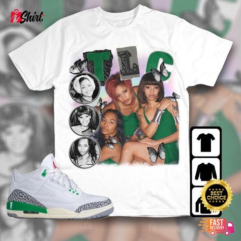 Tlc 90s, Lucky Green Outfit, Jordan 3 Outfit Women, Jordan 3 Lucky Green, 3s Outfit, Jordan 3 Outfit, Green Jordans, Jordan Outfit, Jordan Outfits