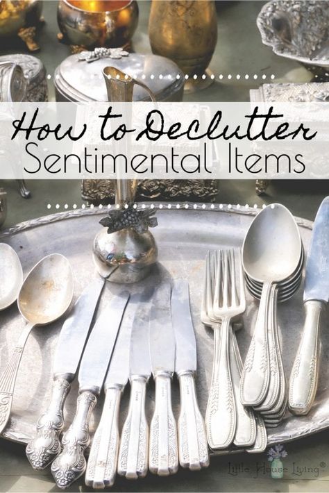 Working on decluttering your home but having a hard time letting go of certain items? This post will help you learn how to declutter sentimental items without losing (much) sleep. #decluttering #minimalism #minimalist #declutter #cleanout #organization #howtodeclutter #sentimental Declutter Sentimental Items, Minimalist Declutter, Simple Life Quotes, Declutter Checklist, Declutter Kitchen, How To Declutter, Simpler Lifestyle, How To Stop Procrastinating, Frugal Living Tips