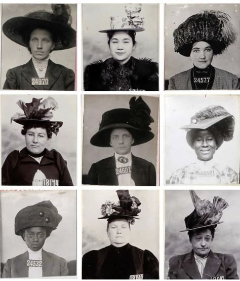 Marina Amaral en Twitter: "Female inmates of San Quentin State Prison. https://t.co/42PgpGSt6v" / Twitter Forensic Photography, San Quentin State Prison, San Quentin, Antique Hats, Purple Aesthetic, Big Hair, Mug Shots, Vintage Photographs, Drawing People