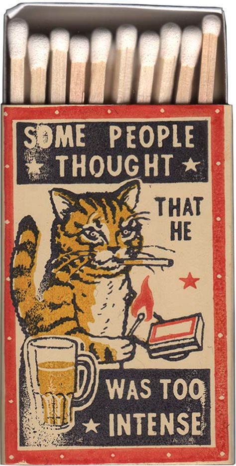 Drunk Cat, Arte Doodle, Matchbook Art, Matchbox Art, Nalu, Vintage Cat, Vintage Ads, Vintage Illustration, Cat Art