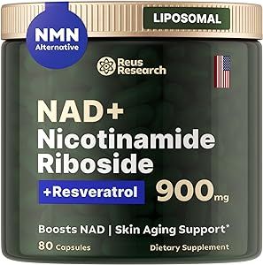 Reus Research NMN Supplement Alternative - Liposomal Nicotinamide Riboside, Resveratrol, Quercetin by Reus Research - High Purity NAD Supplement for Anti-Aging, Energy, Focus - 80 Capsules Supplement For Skin, Increase Testosterone Levels, Dna Repair, Increase Testosterone, Anti Aging Supplements, Daily Energy, Skin Aging, Testosterone Levels, Mood Boost