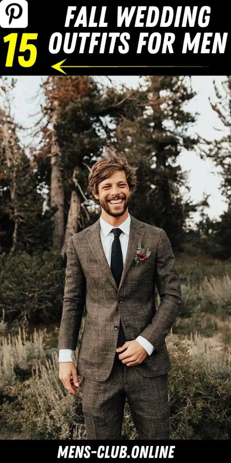 Fall wedding outfits for men 15 ideas: Step up your style this season Wedding Outfits For Men, Wedding Guest Outfit Men, Male Wedding Guest Outfit, Boho Wedding Guest Outfit, Wedding Guest Men, Fall Wedding Attire, Boho Wedding Guest, Fall Wedding Outfits, Wedding Reception Outfit