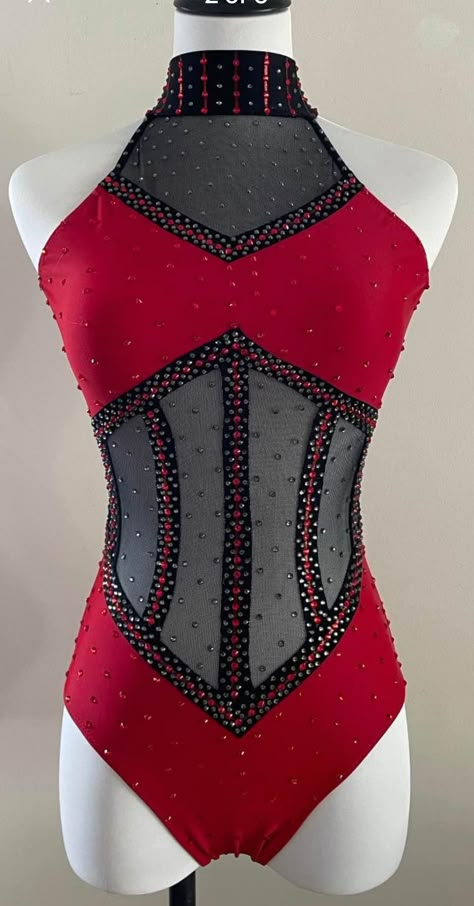 Jazz Dance Costumes Sassy Red, Jazz Solo Costumes, Jazz Dance Costumes Sassy, Puerto Rico Clothing, Dancewear Patterns, Majorette Dance Uniforms, Majorette Outfits, Majorette Uniforms, Rhinestone Ideas