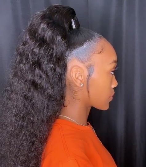 Top Knot Bun With Color, High Ponytail Hairstyles, Weave Ponytail Hairstyles, Blonde Bob Wig, Weave Ponytail, Black Hair Dye, Black Ponytail Hairstyles, Afrikaanse Mode, Hair Ponytail Styles