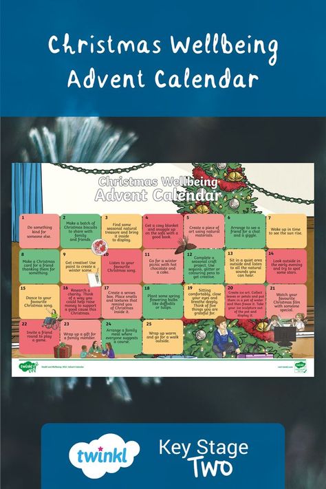 Christmas Advent Calendar Diy, Mental Health Activities, Christmas Teaching, Christmas Calendar, Diy Advent Calendar, Calendar Gifts, Mental Health And Wellbeing, Activity Ideas, Christmas Makes