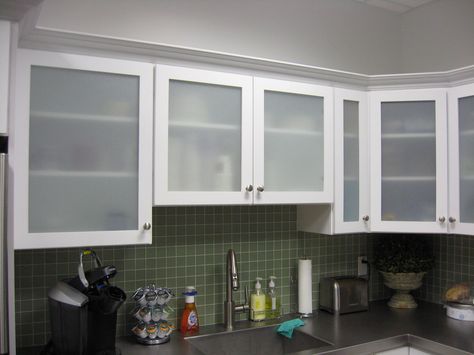 White Kitchen Cabinets with Frosted Glass Doors Frosted Glass Kitchen Cabinet Doors, Frosted Glass Kitchen Cabinets, Glass Fronted Kitchen Cabinets, White Kitchen Cabinet Doors, Replacement Kitchen Cabinet Doors, Glass Kitchen Cabinet, Cabinet Door Designs, Glass Kitchen Cabinet Doors, Glass Kitchen Cabinets