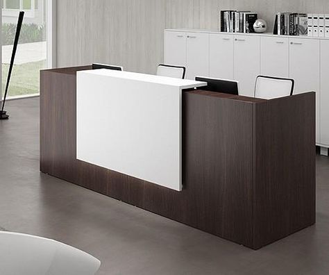 Guest Reception Desk L Shape Reception Counter Design, Industrial Reception Desk, Reception Counter Design, Industrial Reception, Shop Shelf, Reception Table Design, Office Reception Design, Gym Design Interior, Modern Reception Desk