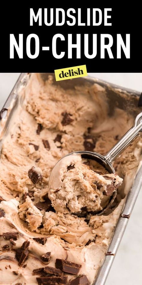 Mud Slide Ice Cream Pin Churn Ice Cream Recipes, No Churn Ice Cream Recipes, Ice Recipes, Boozy Ice Cream, Churn Ice Cream, Hot Fudge Sauce, Ice Cream Maker Recipes, Mudslide, Homemade Ice Cream Recipes