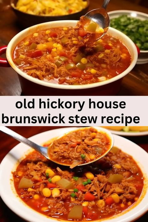 Southern Brunswick Stew Recipe, Homemade Brunswick Stew Recipe, Brunswick Stew Recipe Georgia, Best Brunswick Stew Recipe, Brunswick Stew Recipe, Stew Recipes Crockpot, Hearty Stew, Brunswick Stew, Roast Chicken Leftovers