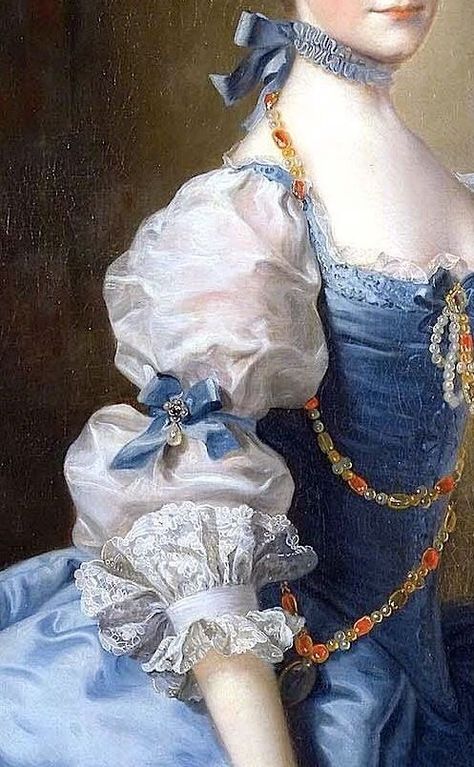 Lady in a Blue Gown by Thomas Hudson (1701-1779) Rococo Aesthetic, Era Victoria, Rococo Art, Rococo Fashion, Royal Aesthetic, 18th Century Fashion, Art Ancien, History Fashion, Arte Inspo