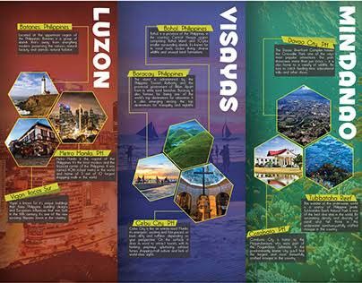 Travel Brochure In Mindanao, Mindanao Travel Brochure Tagalog, Mindanao Travel Brochure, Kids Brochures, Travel Brochure Design, Philippines Tourism, Tourism Design, Presentation Ideas For School, Brochure Design Layouts