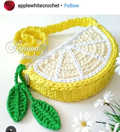 Crochet Fruit Bag, Crochet Gifts For Mom, Crochet Bag Ideas, Quick Crochet Gifts, Fruit Bag, شال كروشيه, Confection Au Crochet, Crochet Fruit, Creative Crochet