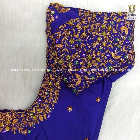 Blue Maggam Work Blouse Designs, Zardosi Blouse Designs, Heavy Work Blouse Designs, Latest Simple Aari Work Blouse Designs, Embroidery Designs For Blouses, Simple Wedding Blouse Designs, Magam Work Designs, Pink Blouse Designs, Magam Work