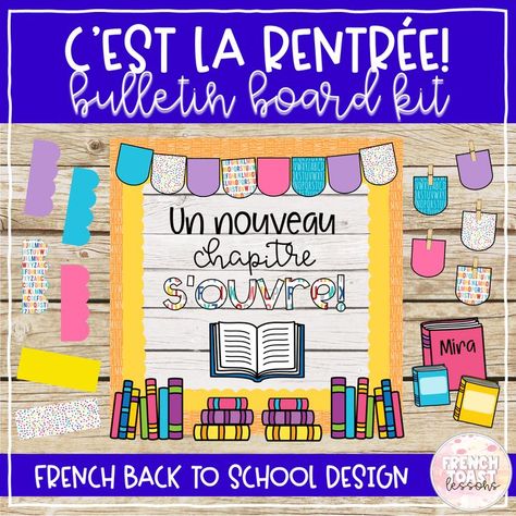 French Bulletin Boards, Art Writing, Back To School Bulletin Boards, French Classroom, Classroom Bulletin Boards, School Bulletin Boards, Classroom Setup, School Resources, The New School