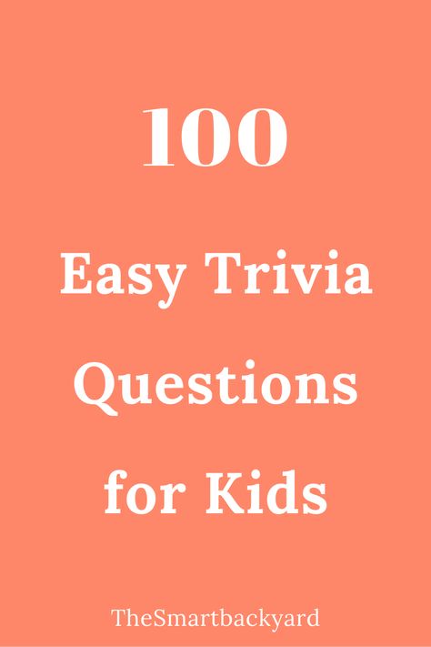 Trivia Questions for Kids img Trivia Questions And Answers For Kids, Easy Trivia Questions And Answers, Kids Trivia Questions And Answers, Kids Trivia Questions, Free Trivia Questions, Trivia Questions For Adults, Funny Trivia Questions, Trivia Questions For Kids, Questions For Kids