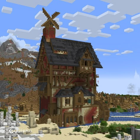 Autumn Water Mill Revamp little bit make its more simple Built on @bakery_builders #minecraft #minecraftbuilds #minecrafthouse #minecraftideas Pirate Minecraft, Clothing Customization, Game House, Bangunan Minecraft, Minecraft Medieval, Minecraft Inspiration, Minecraft Room, Minecraft Inspo, Minecraft House Designs