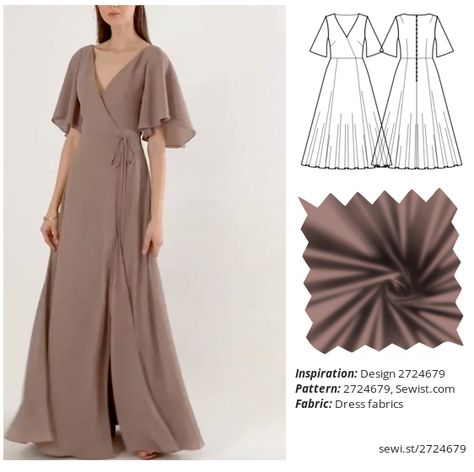 Long Formal Dress Sewing Pattern, Wedding Guest Dress Sewing Pattern, Maxi Dress With Sleeves Sewing Pattern, Maxi Dress Pdf Sewing Pattern, Formal Dress Sewing Patterns, Evening Dinner Gown Sewing Patterns, Clothing Sewing Patterns, Maxi Dress Pattern Sewing, Shirt Dress Pattern